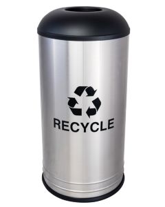Café Style 18-Gallon Stainless Steel Recycling Bin and Trash Can