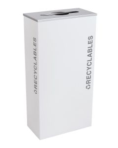 17 Gallon Modular Rectangular Recycle Bin, Recyclables