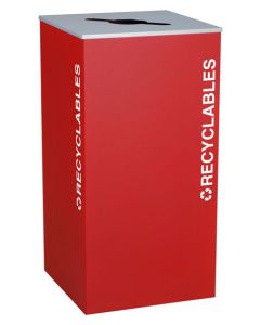 36-Gallon Modular Square Recycle Bin, Co-mingle