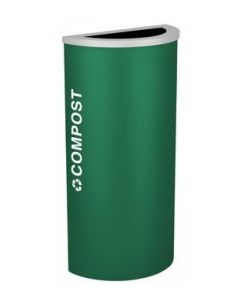 8-Gallon Modular Half Round Recycle Bin, Compost