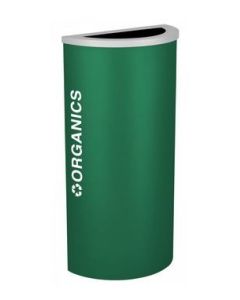 8-Gallon Modular Half Round Recycle Bin, Organics