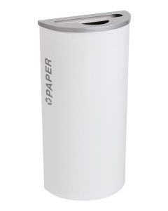 8 Gallon Modular Half Round Recycle Bin, Paper
