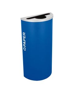 8-Gallon Modular Half Round Recycle Bin, Paper