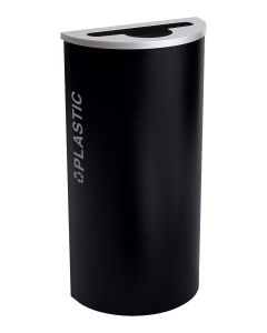 8 Gallon Modular Half Round Recycle Bin, Plastic
