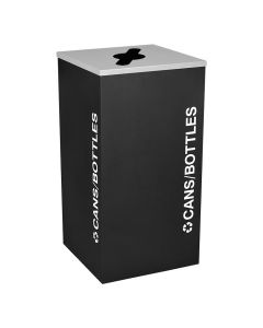 24-Gallon Modular Square Recycle Bin, Cans and Bottles