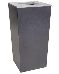34-Gallon Tapered Trash Receptacle Hammered Charcoal