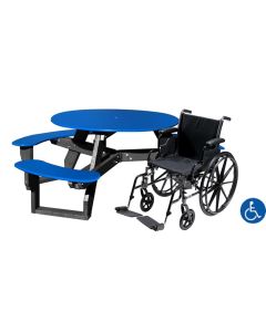Round Wheelchair Access Plastic Picnic Table