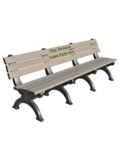 8 Foot Silhouette Memorial Park Bench