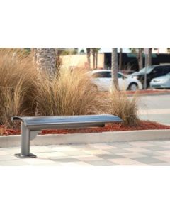 4 Foot Phoenix Steel Cantilevered Bench