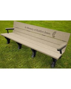Traditional ADA Memorial 8 Foot Bench with Arms