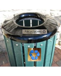 Recycling Bin 32 or 36-Gallon Recycling Bin with Metal Top