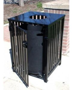 50-Gallon Square Recycling Receptacle
