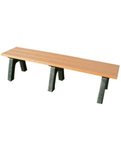 6 Foot Traditional Recycled Plastic Bench, Backless
