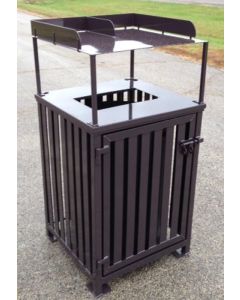Tray Top 50 gallon Trash Receptacle