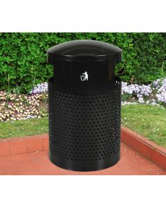 40-Gallon Perforated Trash Receptacle