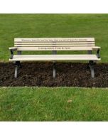 6 Foot Cambridge Memorial Park Bench With Arm Rest