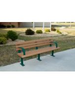 Greenwood Recycled Plastic 5-foot Park Bench With Arm Rest