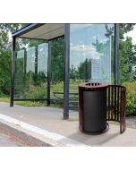 Streetscape 45 Gallon Outdoor Trash Receptacle with Door