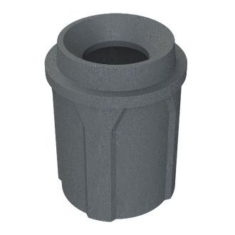 42 Gallon Round Plastic Trash Receptacle Funnel Lid w/ 10" Hole
