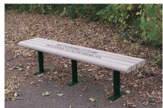 Greenwood Backless Memorial 6 Foot Park Bench