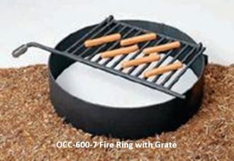 7" or 9" High Fire Ring With Grate