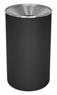 33-Gallon Steel Waste Receptacle, Funnel Top