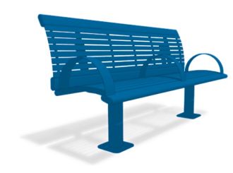 6 Foot Richmond Bench with Back and Armrests