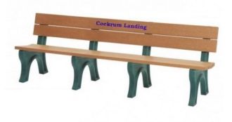 8 foot EconoMizer Traditional Memorial Plastic Park Bench