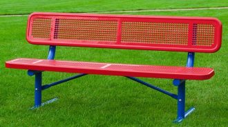 8 Foot Heavy Duty Park Bench With 12" Seat Plank and Back
