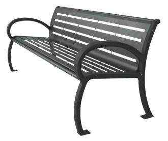 Wilmington 4 Foot Horizontal Slat Park Bench