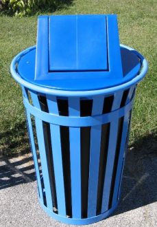 36-Gallon Main Street Trash Receptacle with Swing Door Top