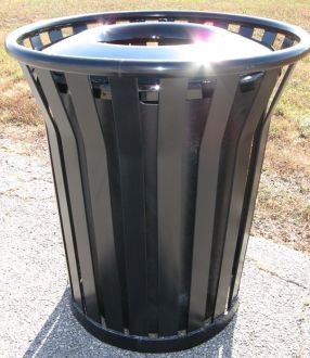 45-Gallon Steel Trash Receptacle