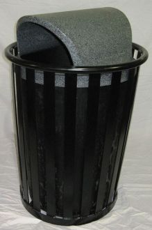 55-Gallon Open Dome Top Trash Receptacle