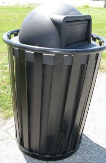 55-Gallon Dome Top Trash Receptacle