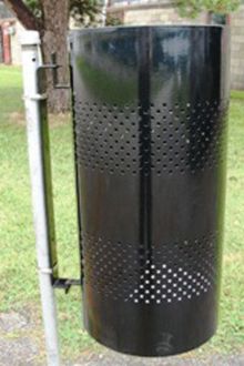 20-Gallon Pole Mountable Trash Receptacle