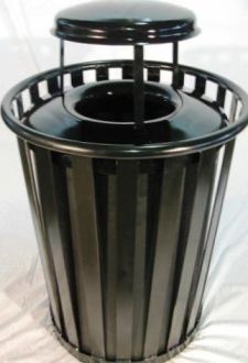 55-Gallon Trash Receptacle with Rain Guard