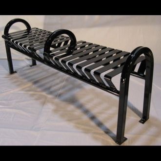 6 Foot Backless Bus Stop Bench with Arm Rest