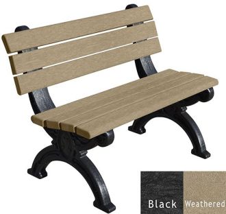 4 Foot Silhouette Park Bench