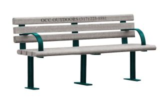 Greenwood Memorial 5-foot Park Bench With Armrest