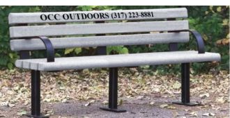 Greenwood Memorial 6-foot Park Bench With Armrest