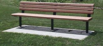 Greenwood 8-foot Memorial Park Bench