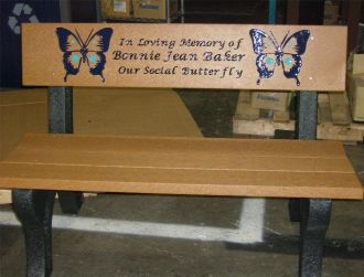 4-Foot Landmark Memorial Park Bench