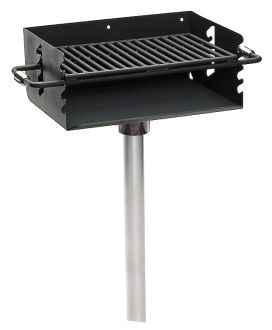 Rotating Flip-Back Grill with Utility Shelf and Adjustable Grate
