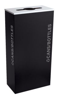 17 Gallon Modular Rectangular Recycle Bin, Cans and Bottles
