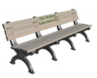 8 Foot Silhouette Memorial Park Bench