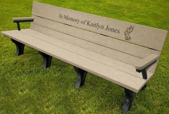 Traditional ADA Memorial 8 Foot Bench with Arms