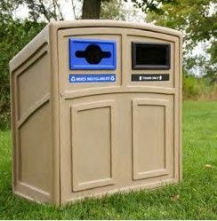Uptown Double Recycle Receptacle