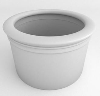 Straight Sided Cylinder Planter 33" Diameter 22" Tall